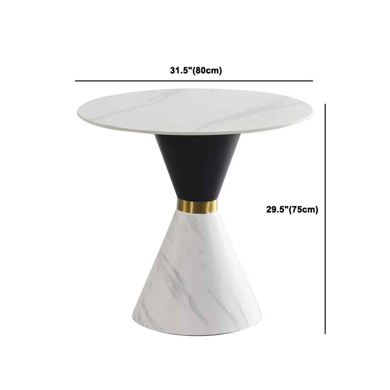 Moderne stijl gesinterde stenen dinerset rond 1/4/5 stukken dinerset voor thuisgebruik