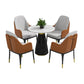 Glam Style Faux Marble Dining Set Round 1/4/5 Pieces Dining Set for Home Use