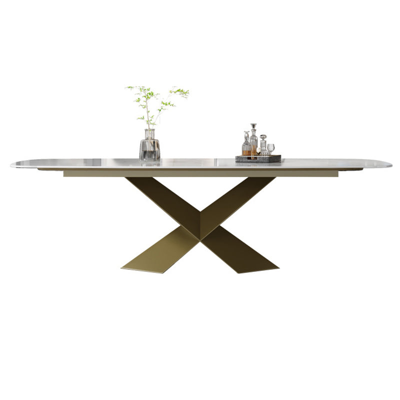 Luxurious 1/2/4/5 Pieces Rectangle Dining Set Sintered Stone Top Dinette Table Set