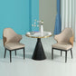 Glam Style Faux Marble Dining Set Round 1/3/4/5 Pieces Dining Set for Home Use