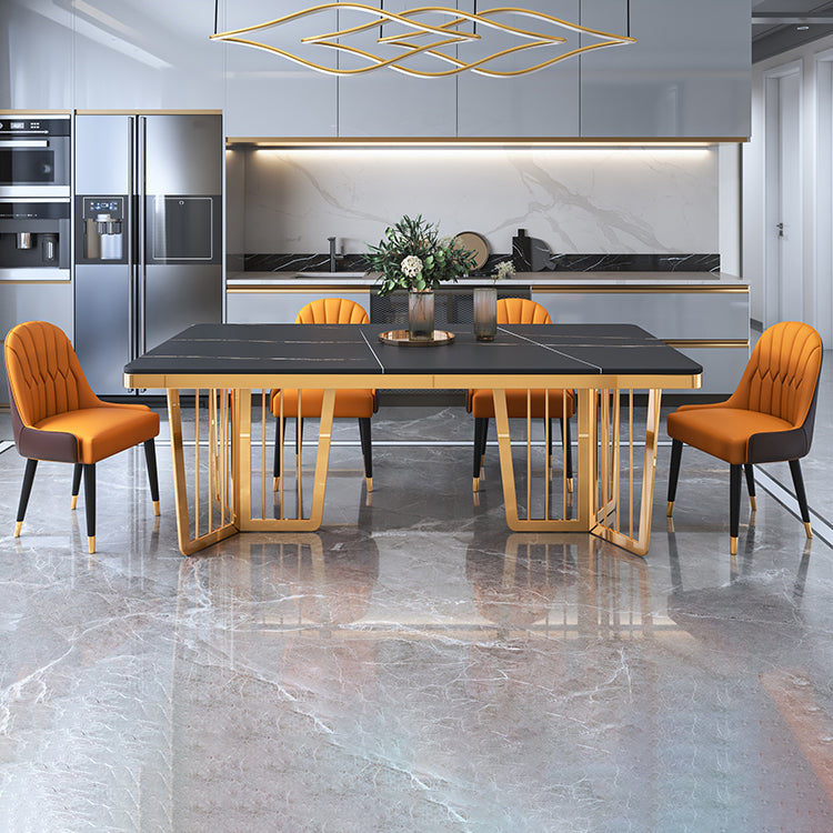 グラムスタイルの長方形テーブルセット1/2/5/7ピースキッチン用ダイニングセット