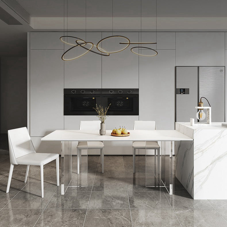 Ensemble de table rectangle de style contemporain 1/4/7 pièces Pièces Ensemble de restauration pour la cuisine