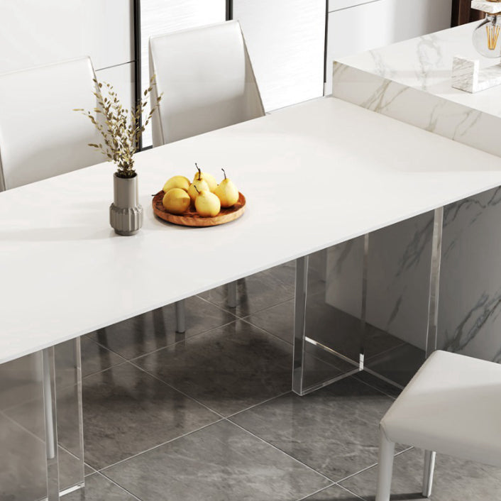 Ensemble de table rectangle de style contemporain 1/4/7 pièces Pièces Ensemble de restauration pour la cuisine