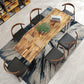 Rechteck im industriellen Stil Rechteck Holz Tisch Set 1/2/7 Stück Essset für Küche