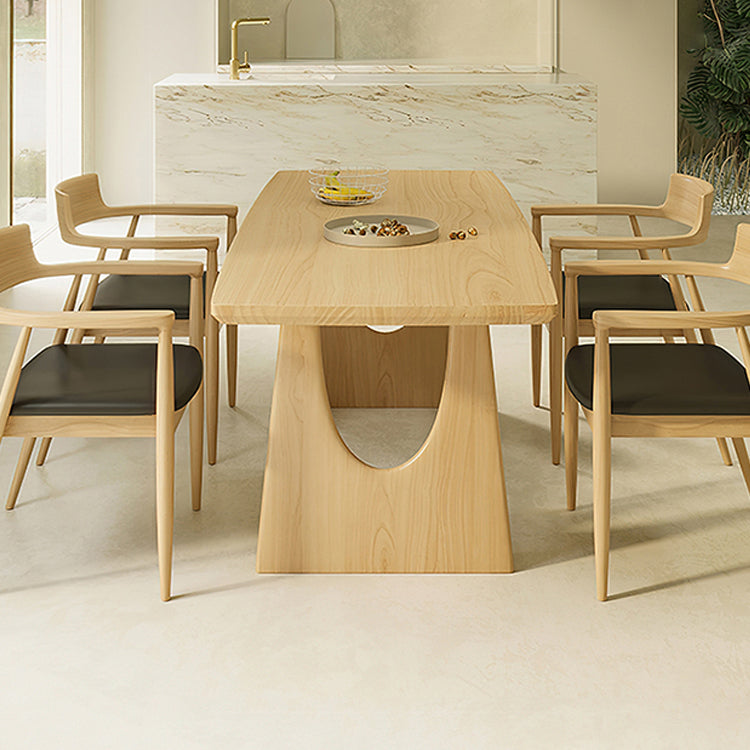 1/2/4/5/7 Pieces Rectangle Dining Set Solid Wood Dining Table with Wooden Chairs Clearhalo 'Dining Room Sets' 'Dining Tables & Seating' 'dining_room_set' 'furn' 'furn_dining_room_set' 'Furniture' 'Kitchen & Dining Furniture' 6093943