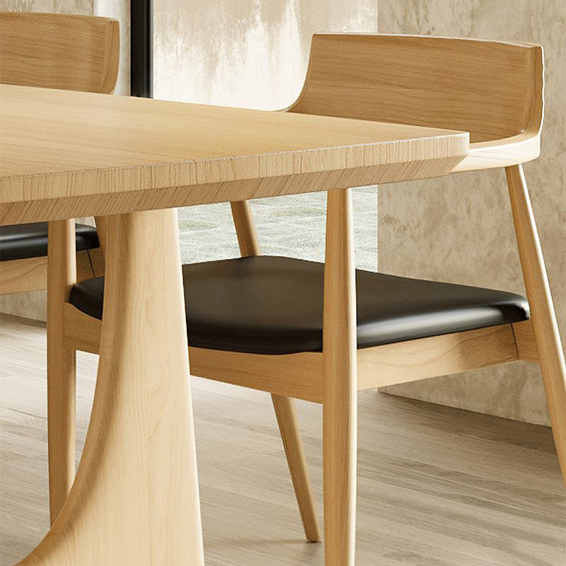 1/2/4/5/7 Pieces Rectangle Dining Set Solid Wood Dining Table with Wooden Chairs Clearhalo 'Dining Room Sets' 'Dining Tables & Seating' 'dining_room_set' 'furn' 'furn_dining_room_set' 'Furniture' 'Kitchen & Dining Furniture' 6093952