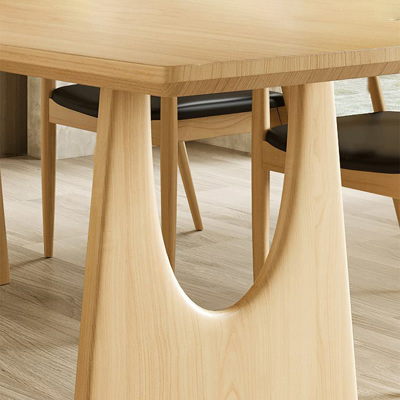 1/2/4/5/7 Pieces Rectangle Dining Set Solid Wood Dining Table with Wooden Chairs Clearhalo 'Dining Room Sets' 'Dining Tables & Seating' 'dining_room_set' 'furn' 'furn_dining_room_set' 'Furniture' 'Kitchen & Dining Furniture' 6093953