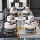 Glam Style Sintered Stone Dining Set Round 1/4/5 Pieces Dining Table Set for Home Use