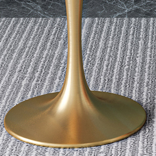 Juego de comedor de piedra sinterizada estilo glamoroso redondo 1/4/5 piezas de mesa de comedor para uso en el hogar