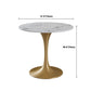 Glam Style Sintered Stone Dining Set Round 1/4/5 Pieces Dining Table Set for Home Use