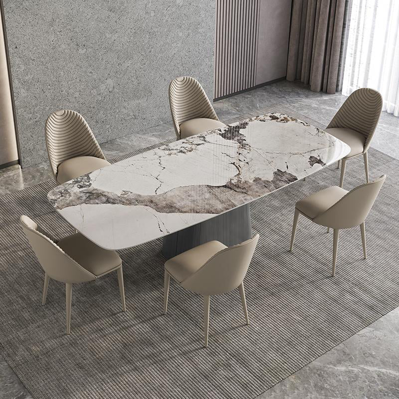 Contemporary Style Rectangle Table Set 1/4/5/7 Pieces Dining Set for Kitchen