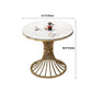 Glam Style Sintered Stone Dining Set Round 1/5 Pieces Dining Table Set for Home Use