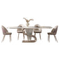 Designer Style 1/4/5/6/7/9 Pieces Dining Table Set Rectangle Sintered Stone Top Table Set 5 Pieces: Table, 4 Chairs Clearhalo 'Dining Room Sets' 'Dining Tables & Seating' 'dining_room_set' 'furn' 'furn_dining_room_set' 'Furniture' 'Kitchen & Dining Furniture' 6094070