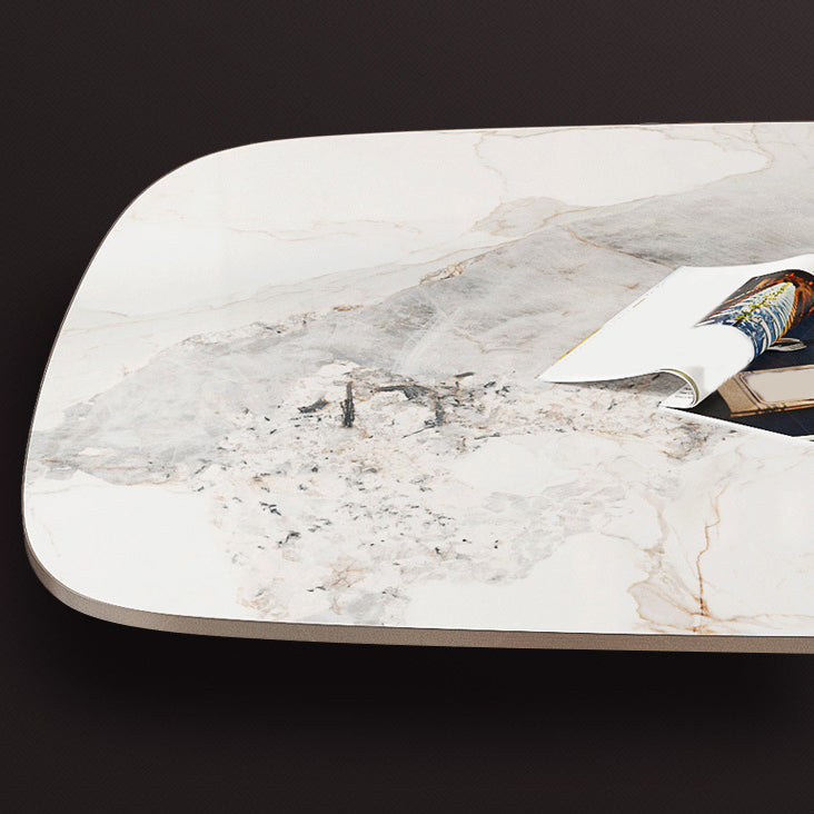 Designer Style 1/4/5/6/7/9 Pieces Dining Table Set Rectangle Sintered Stone Top Table Set Clearhalo 'Dining Room Sets' 'Dining Tables & Seating' 'dining_room_set' 'furn' 'furn_dining_room_set' 'Furniture' 'Kitchen & Dining Furniture' 6094076