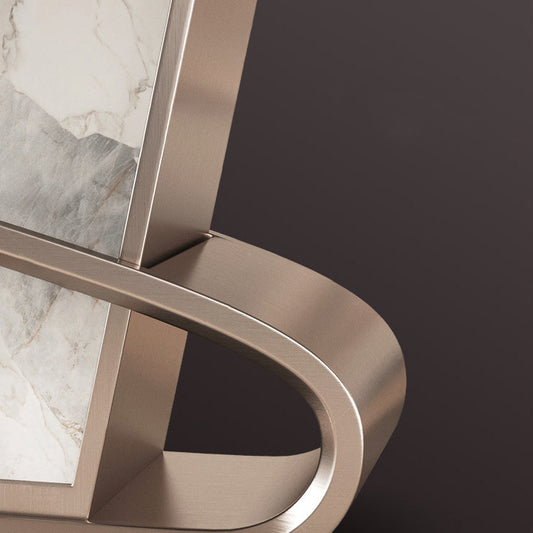 Designer Style 1/4/5/6/7/9 Pieces Dining Table Set Rectangle Sintered Stone Top Table Set Clearhalo 'Dining Room Sets' 'Dining Tables & Seating' 'dining_room_set' 'furn' 'furn_dining_room_set' 'Furniture' 'Kitchen & Dining Furniture' 6094077