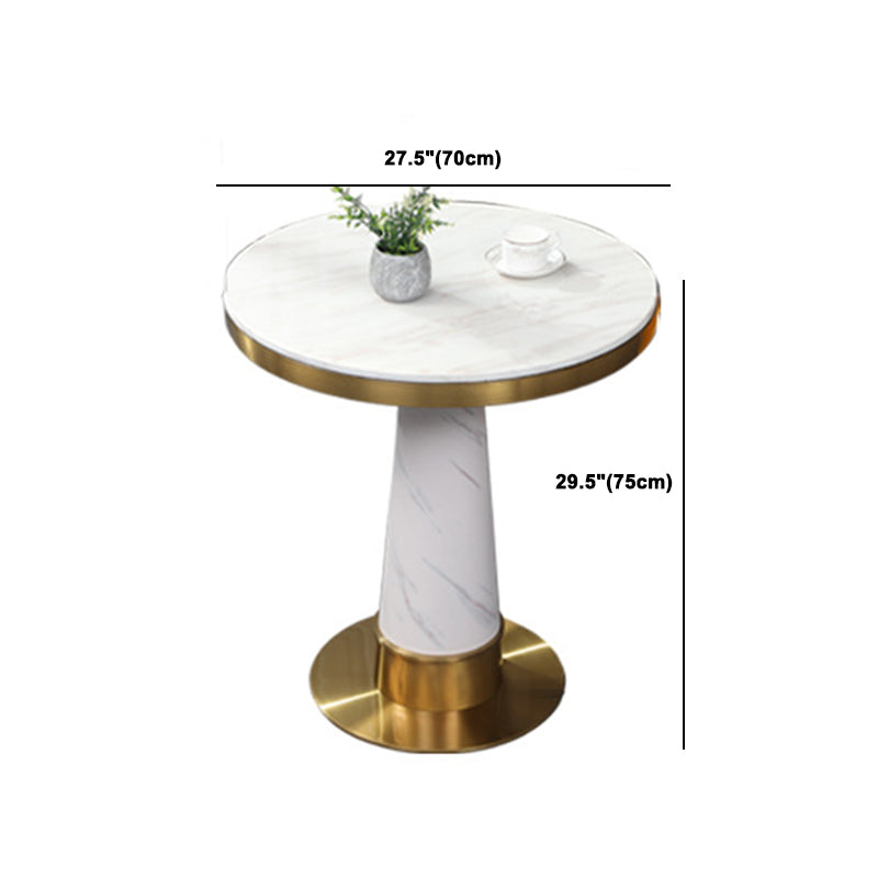 Glam Faux Marble Dining Set rond 1/3/4 stukken Dinerset voor thuisgebruik