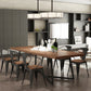 Juego de mesa de madera rectangular industrial 1/2/7 piezas de comedor para cocina