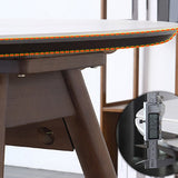 モダンスタイルの焼結ストーンダイニングセット木1/2/4/5/7ピースダイニングエリア用のダイニングセット