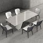 Rectangle Dining Set 1/4/5/7 Pieces Modern Sintered Stone Top Dinette Table Set 7 Pieces: Table, 6 Chairs Clearhalo 'Dining Room Sets' 'Dining Tables & Seating' 'dining_room_set' 'furn' 'furn_dining_room_set' 'Furniture' 'Kitchen & Dining Furniture' 6094232