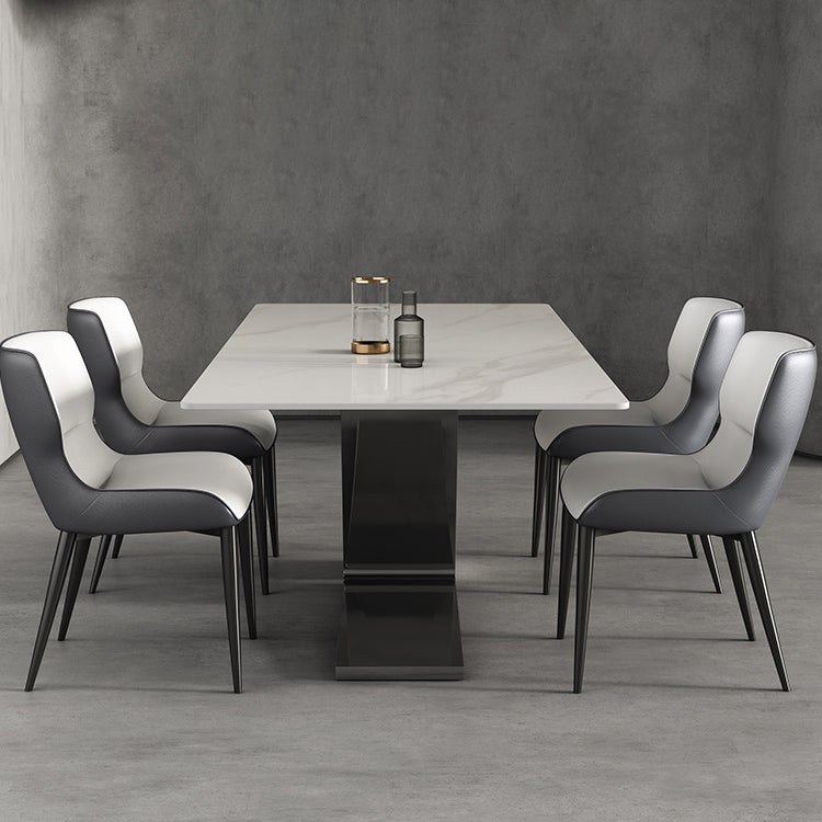Rectangle Dining Set 1/4/5/7 Pieces Modern Sintered Stone Top Dinette Table Set Clearhalo 'Dining Room Sets' 'Dining Tables & Seating' 'dining_room_set' 'furn' 'furn_dining_room_set' 'Furniture' 'Kitchen & Dining Furniture' 6094236