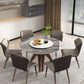 Modern Style Sintered Stone Dining Set Round 1/4/7 Pieces Dining Set for Home Use Clearhalo 'Dining Room Sets' 'Dining Tables & Seating' 'dining_room_set' 'furn' 'furn_dining_room_set' 'Furniture' 'Kitchen & Dining Furniture' 6094259