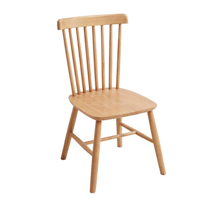 Modern Rectangle Dining Set 1/3/5 Pieces Solid Wood Dining Table with Slat Back Chairs