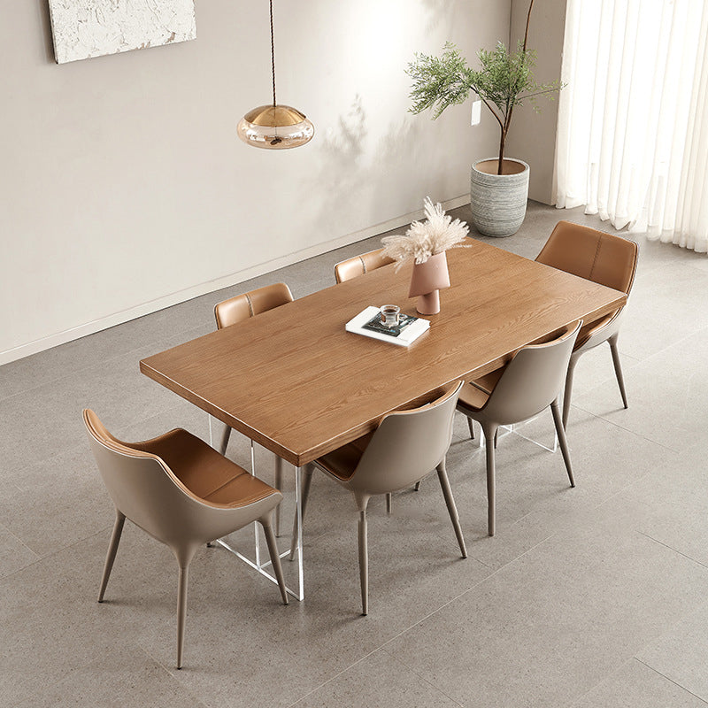 Moderna 1/2/5/7 piezas Juego de comedor rectangular mesa de comedor de madera maciza con sillas
