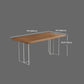 Moderna 1/2/5/7 piezas Juego de comedor rectangular mesa de comedor de madera maciza con sillas