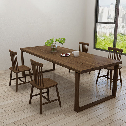 Moderna 1/4/5 Piezas Juego de comedor Rectángulo Mesa de comedor de madera para comedor