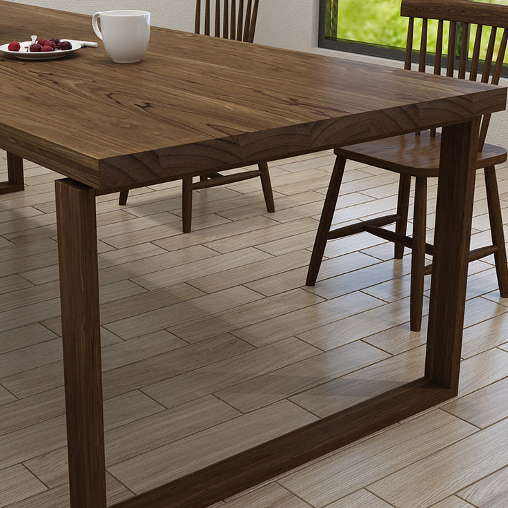 モダンな1/4/5ピースダイニングセット長方形の木製ダイニングテーブルダイニングルーム用