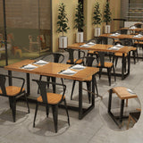 Juego de mesa de madera rectangular industrial 1/2/5 piezas de comedor para cocina
