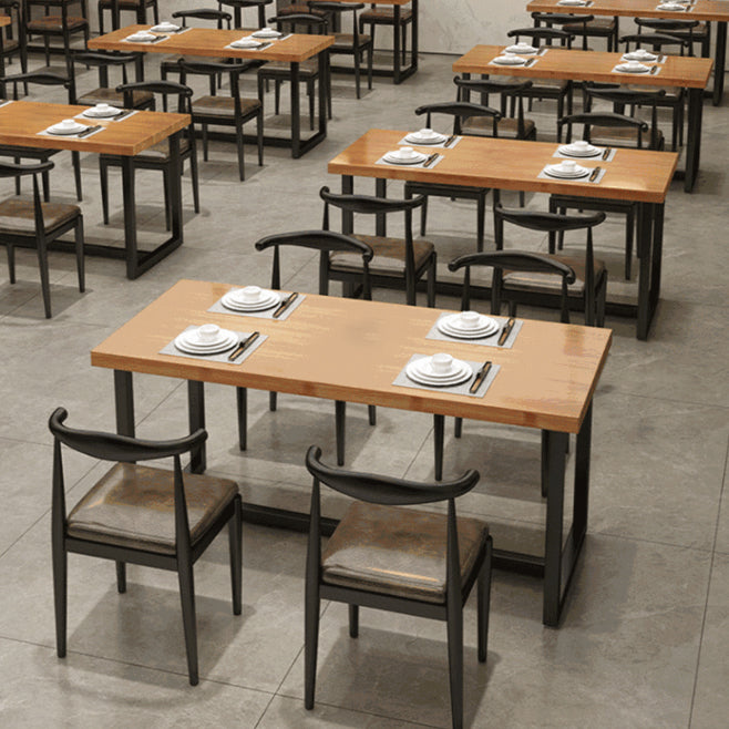 Juego de mesa de madera rectangular industrial 1/2/5 piezas de comedor para cocina