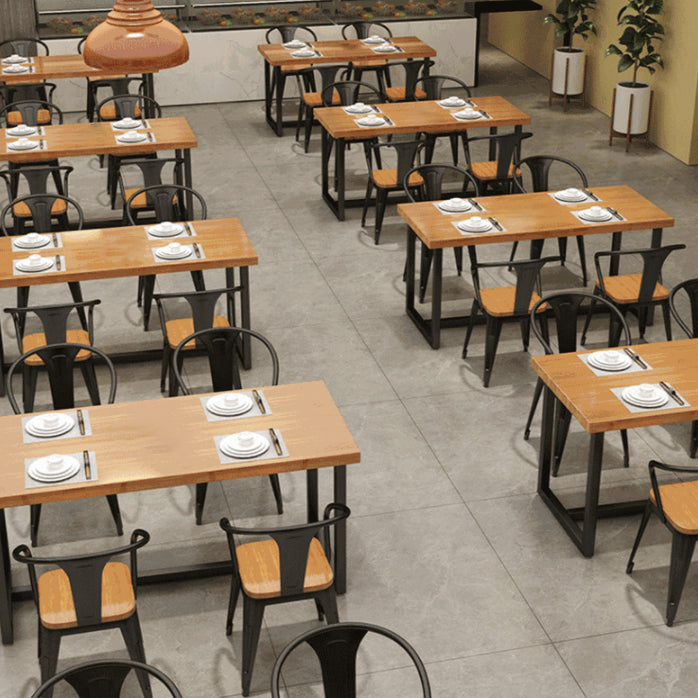 Juego de mesa de madera rectangular industrial 1/2/5 piezas de comedor para cocina