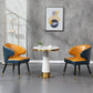 Round 1/3/4 stukken Dinerset Glam Style Faux Marble Dining Set voor thuisgebruik