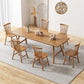 Modern Style Rectangle Wooden Table Set 1/2/5/7 Pieces Dining Set for Kitchen