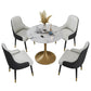 Modern 1/2/4/5 Pieces Dining Set Round Stone Dining Table for Dining Room