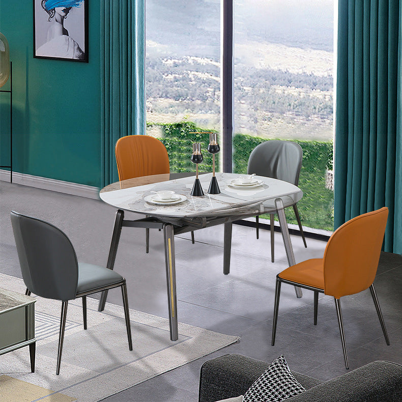 Juego de mesa redonda de estilo contemporáneo 1/2/5 Piezas de comedor para cocina