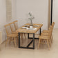 Industrial Solid Wood Dining Table Set 1/5/7 Pieces Dining Set Clearhalo 'Dining Room Sets' 'Dining Tables & Seating' 'dining_room_set' 'furn' 'furn_dining_room_set' 'Furniture' 'Kitchen & Dining Furniture' 6094491