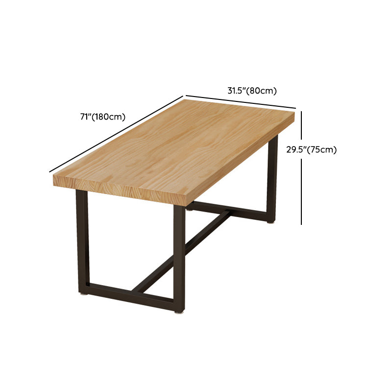 Industrial Solid Wood Dining Table Set 1/5/7 Pieces Dining Set Clearhalo 'Dining Room Sets' 'Dining Tables & Seating' 'dining_room_set' 'furn' 'furn_dining_room_set' 'Furniture' 'Kitchen & Dining Furniture' 6094497