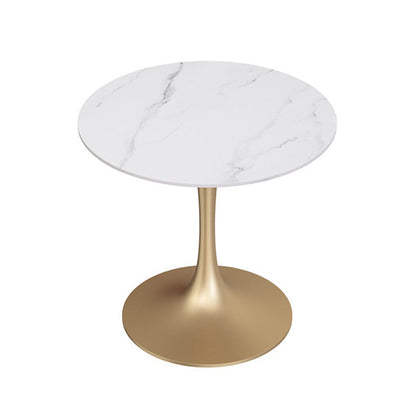 Moderne 1/5 Stücke Essberg runden Stein Esstisch für Esszimmercafé