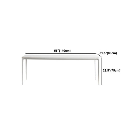 1/4/5/6/7 Piezas Juego de comedor rectangular Juego de comedor de piedra sinterizada colocada en blanco