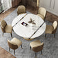 Modern 1/4/7 Pieces Dining Set Round Stone Dining Table for Dining Room