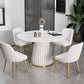 Modern 1/2/5/7 Pieces Dining Set Round Stone Dining Table for Dining Room Kitchen