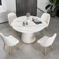 Modern 1/2/5/7 Pieces Dining Set Round Stone Dining Table for Dining Room Kitchen