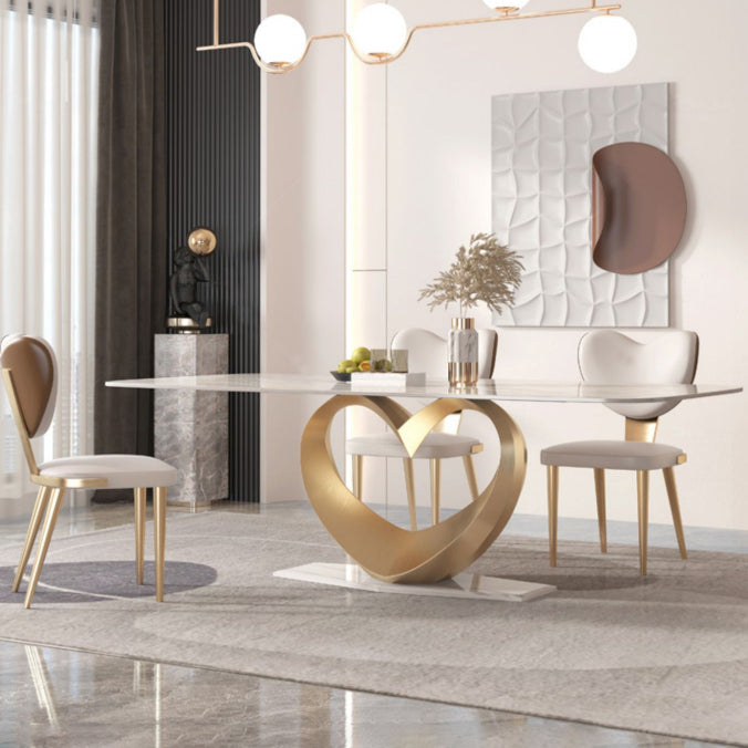 1/2/4/5/7/9 Pieces Rectangle Dining Set Luxurious Sintered Stone Top Dining Table Set