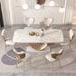 1/2/4/5/7/9 Pieces Rectangle Dining Set Luxurious Sintered Stone Top Dining Table Set