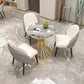 Modern Dining Set 1/3/4/5 Pieces Round Stone Dining Table for Dining Room