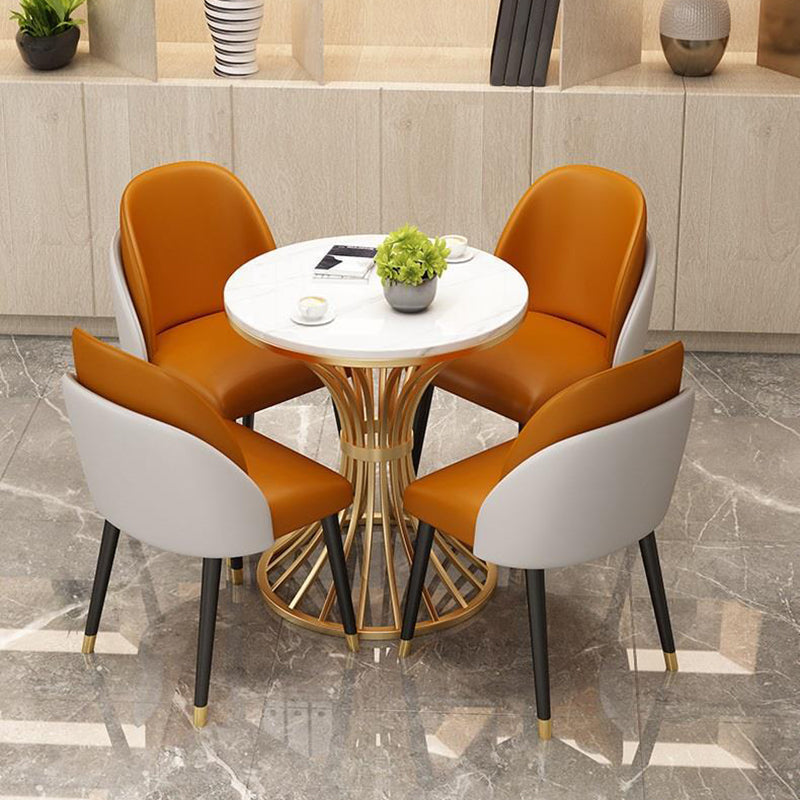 Modern Dining Set 1/3/4/5 Pieces Round Stone Dining Table for Dining Room