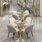 Modern Dining Set 1/3/4/5 Pieces Round Stone Dining Table for Dining Room