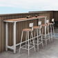 Industrial Metal Counter-height Stool Footrest Low Back Outdoor Counter Bar Stool in Black Clearhalo 'Bar Furniture' 'Bar Stools' 'bar_stools' 'furn' 'furn_bar_stools' 'Furniture' 'Kitchen & Dining Furniture' 6094743